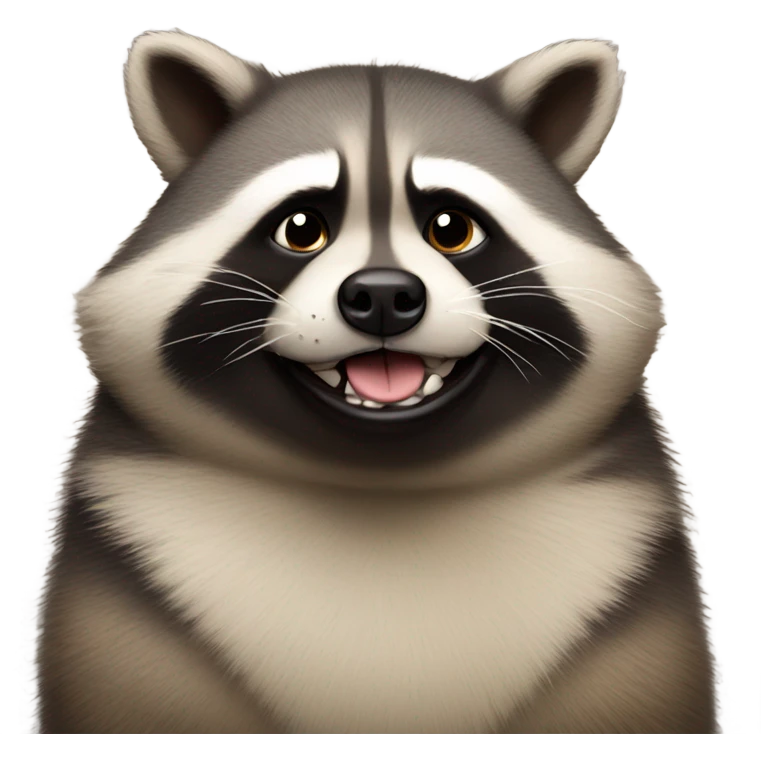 fat dog raccoon emoji