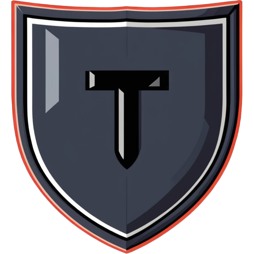 cartoonish sticker of a shield and uzi emoji