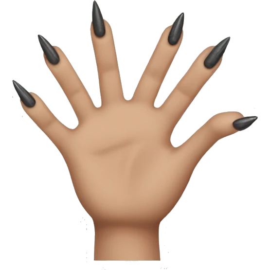 Hand with nails sassy closed emoji