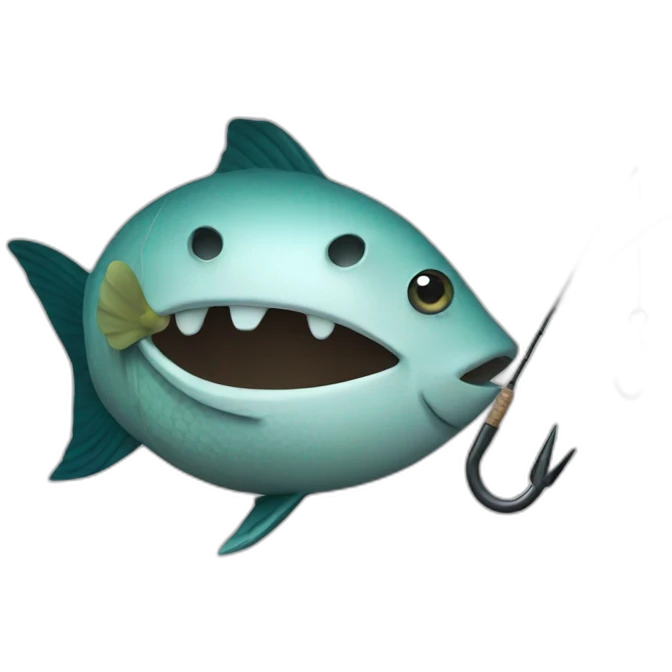 fishing with a hook emoji