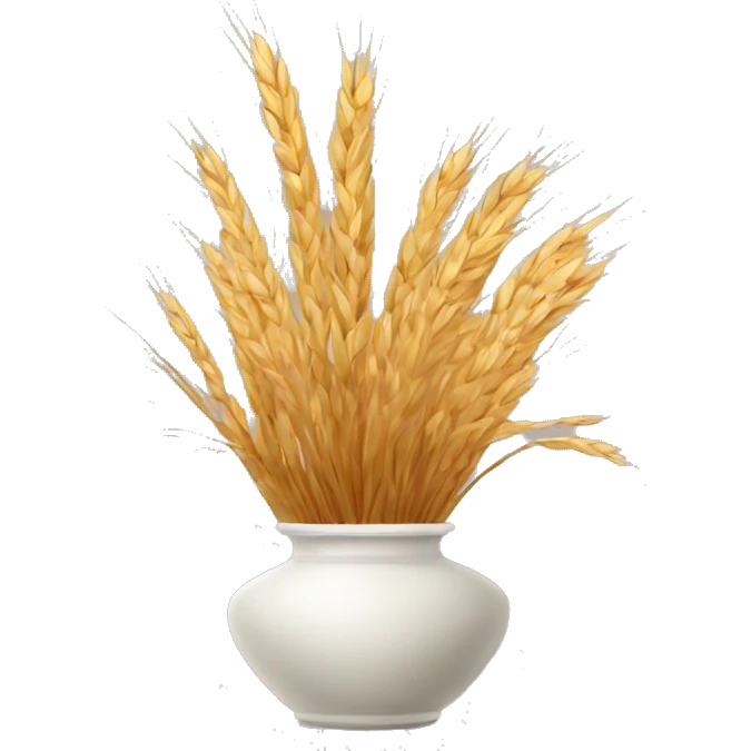 Dried grass and wheat in a vase emoji