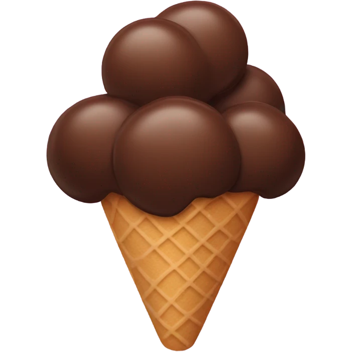 A pile of chocolate ice cream emoji