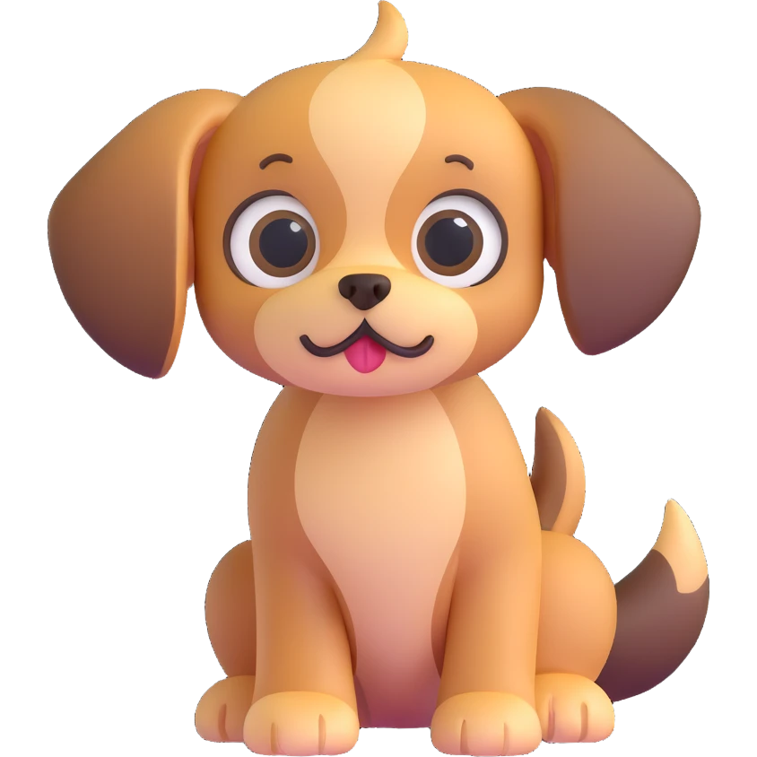 cute puppy dog with big eyes emoji