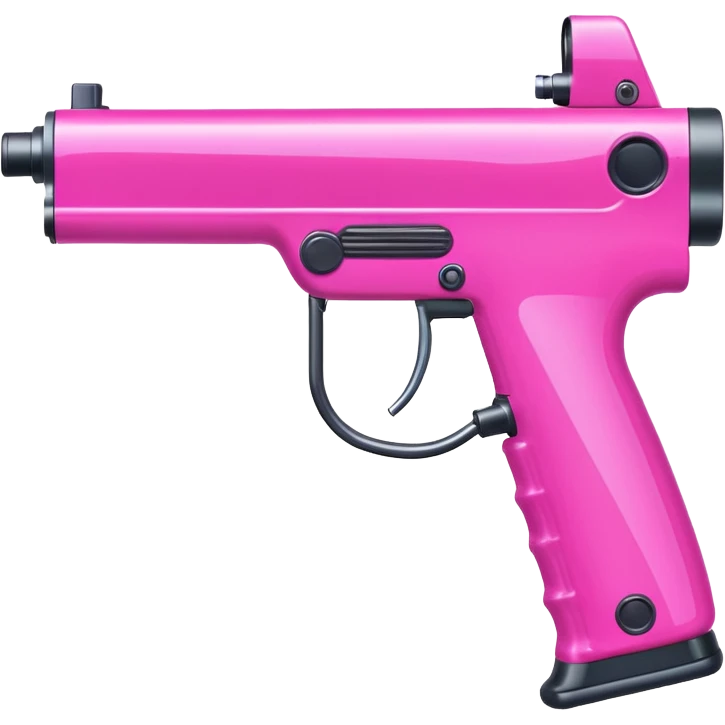 paintball gun pink and colorful details emoji