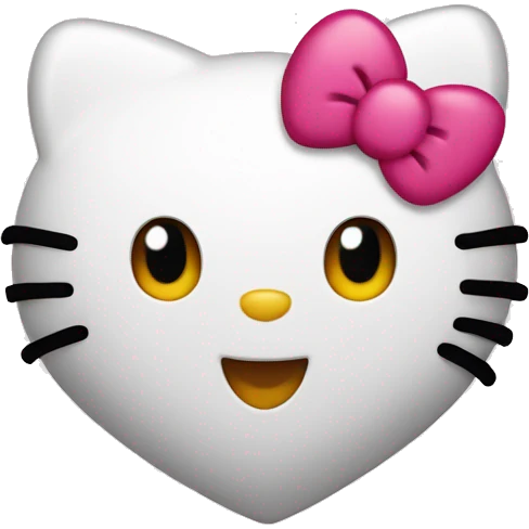 Hello kitty heart emoji