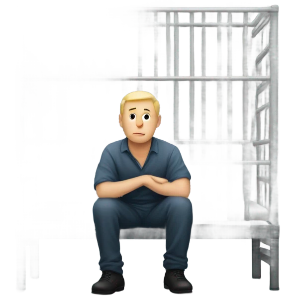 White man in jail emoji