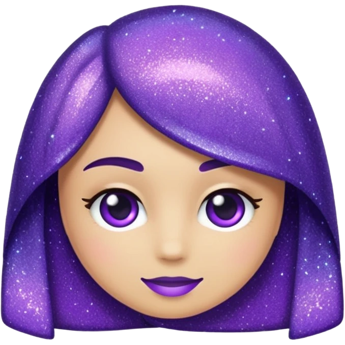 Glitter Roxo e Ciano Seta emoji
