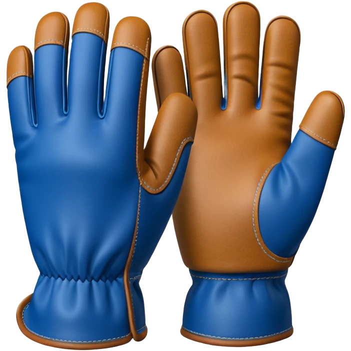 Protective Work Glove blue emoji