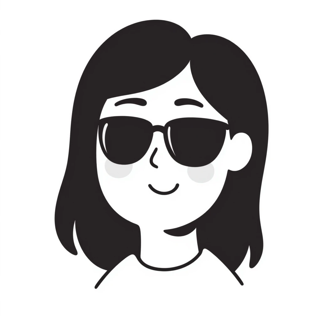 Fashionable sunglasses in pastel colors (dd9fb0, ffc6d3, a3bfc9, c4bee2, f1b091), hand-drawn doodle style emoji