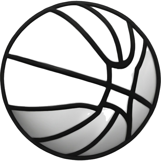 a real baskeball ball in black and white like the normal emoji emoji