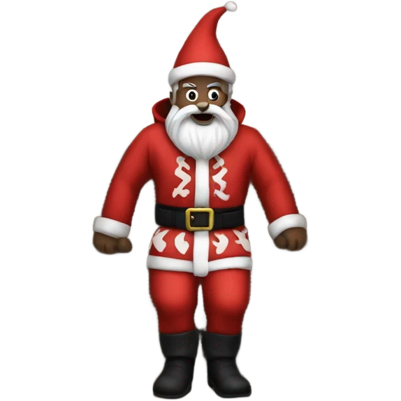 Satan dressed as Santa sitting on a shelf  emoji