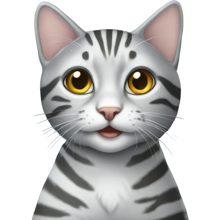 Silver tabby on cruise  emoji