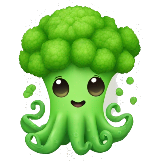 Kawaii broccoli octopus emoji