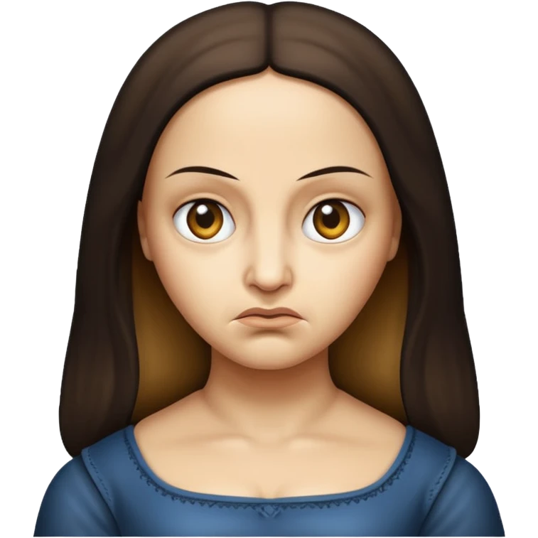 Mona Lisa with an angry expression emoji style emoji