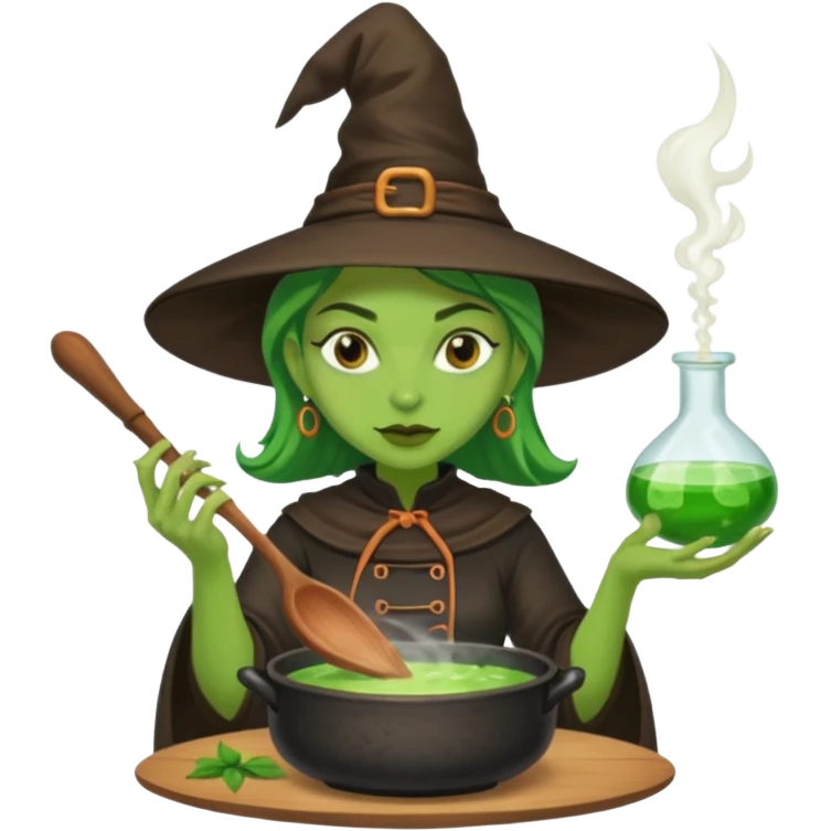 green witch cooking potion emoji