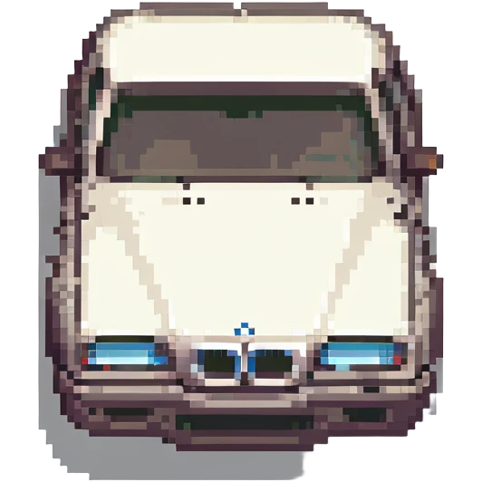 BMW car side view pixel art style emoji