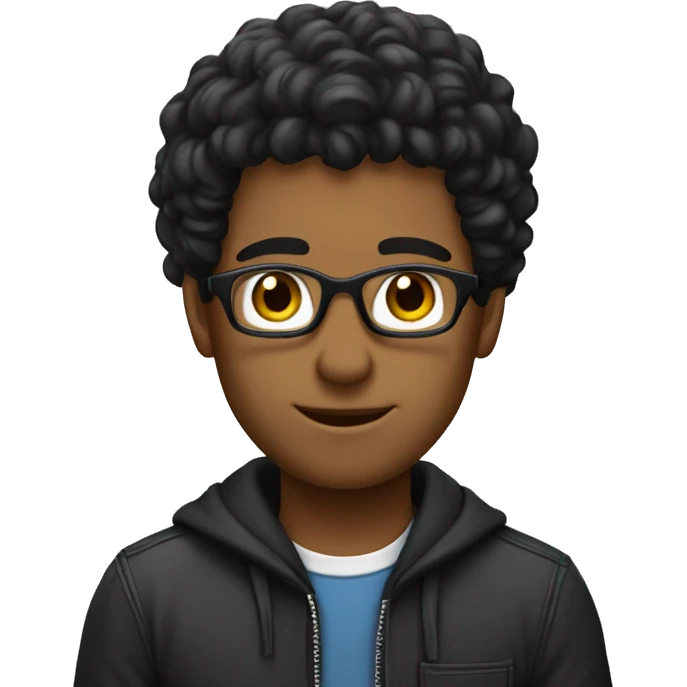 homem cabelo preto baixo usando um notebook emoji