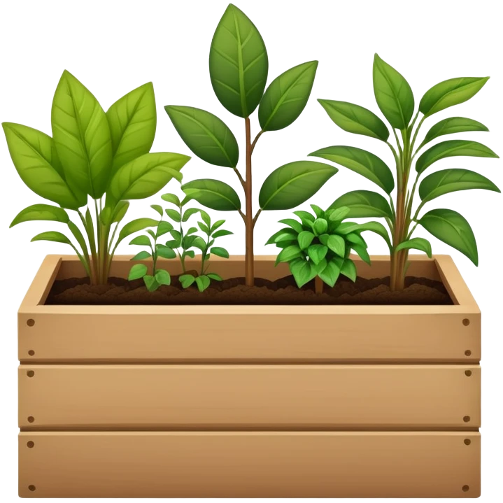 Garden in planter box beige emoji