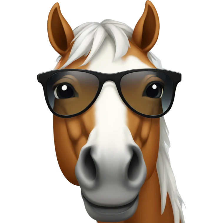 Horse wearing sunglasses emoji