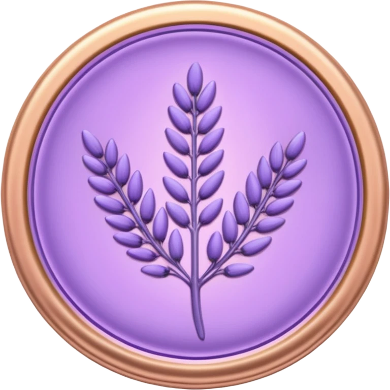Pastel purple Lavender coin emoji
