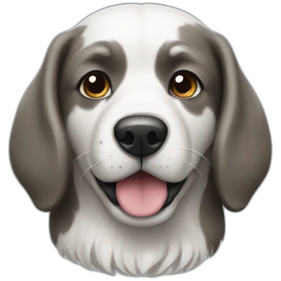black-and-white-dog emoji