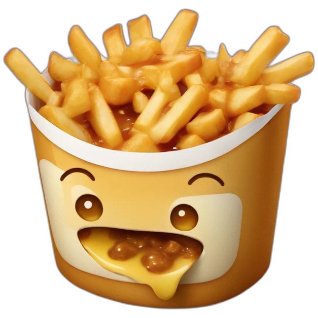 Poutine qui mange une poutine  emoji