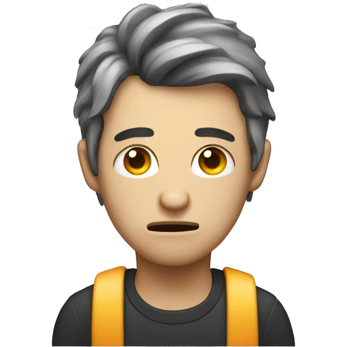 a crying developer with computer with errors emoji