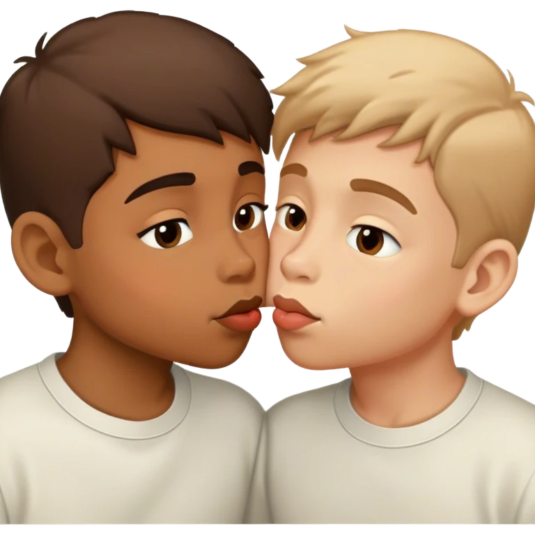 two boys kissing  emoji