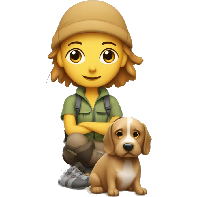 camping with dog emoji