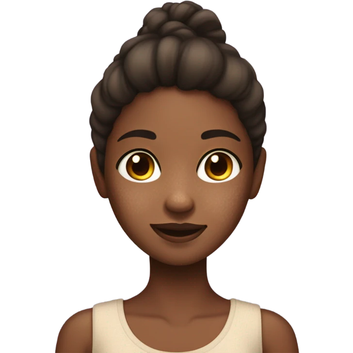 Girl with hyperpigmentation emoji