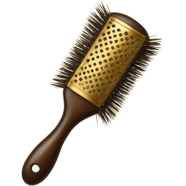 antique golden hairbrush emoji