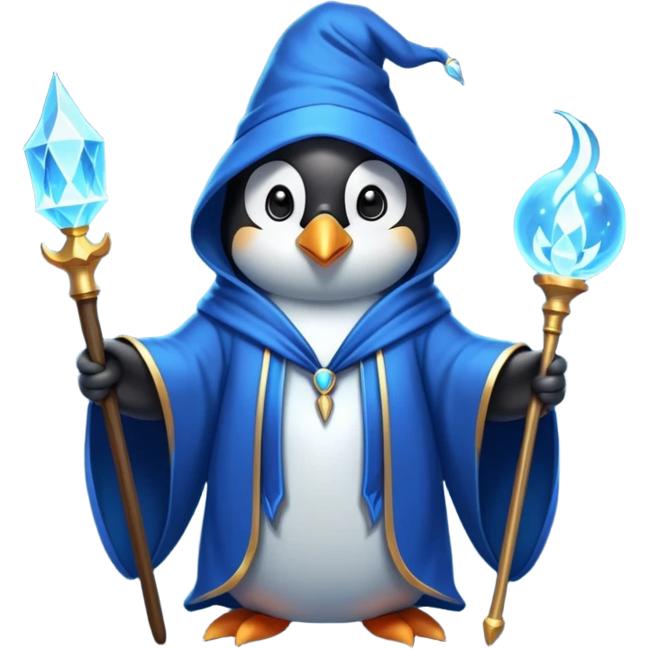 Penguin Wizard emoji