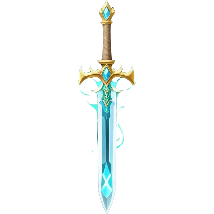 aetheric sword with crown and magic emoji