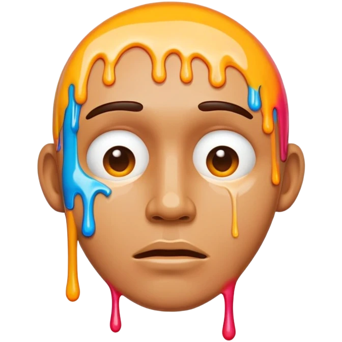 cute men face melting  emoji