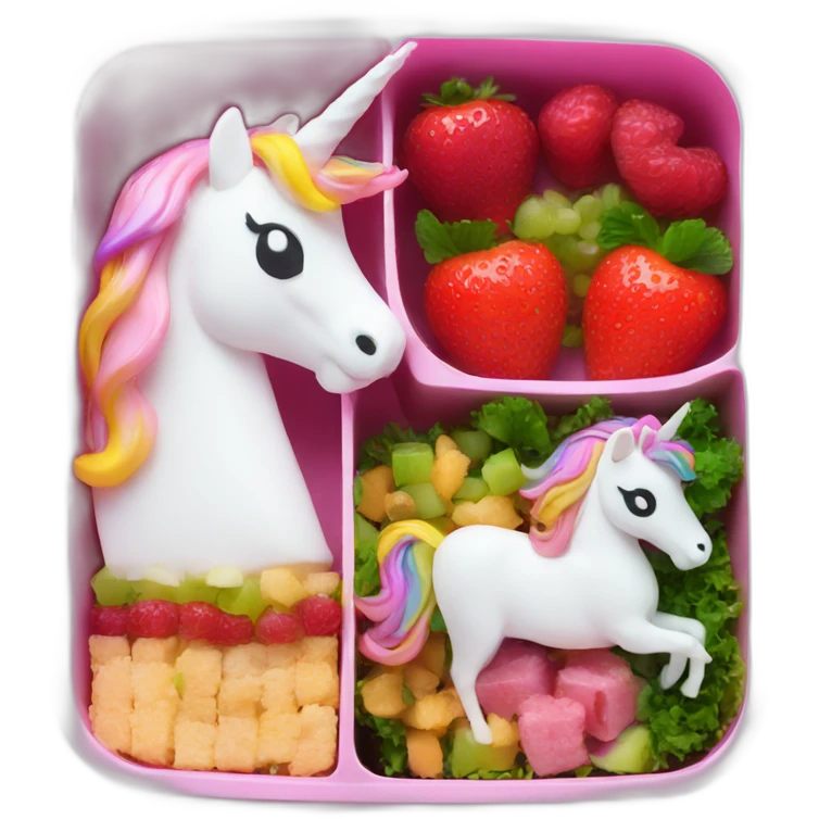 Unicorn bento box emoji