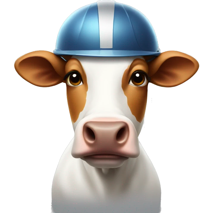 cow with helmet  emoji
