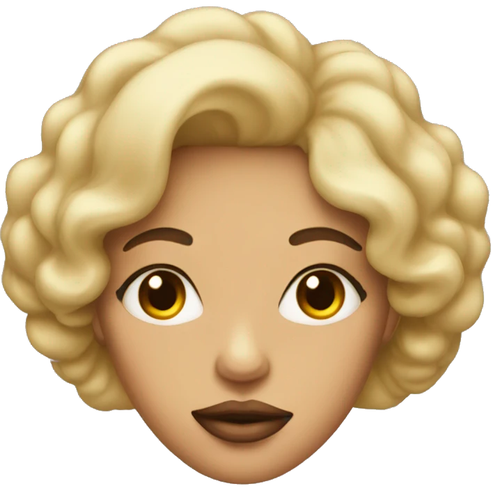 Woman with excessively large lips emoji