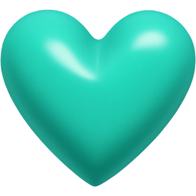 Turquoise heart emoji