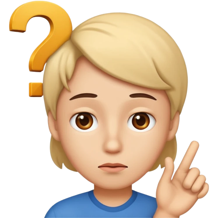 thinking face with question mark emoji