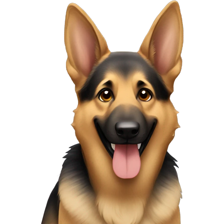 German Shepard smiling  emoji