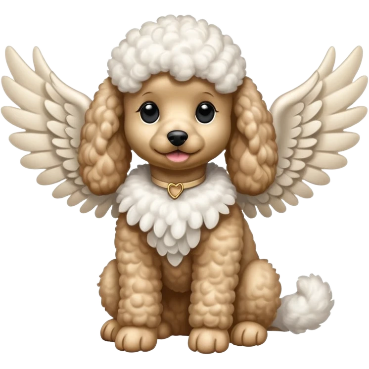 Perro french poodle con alas emoji