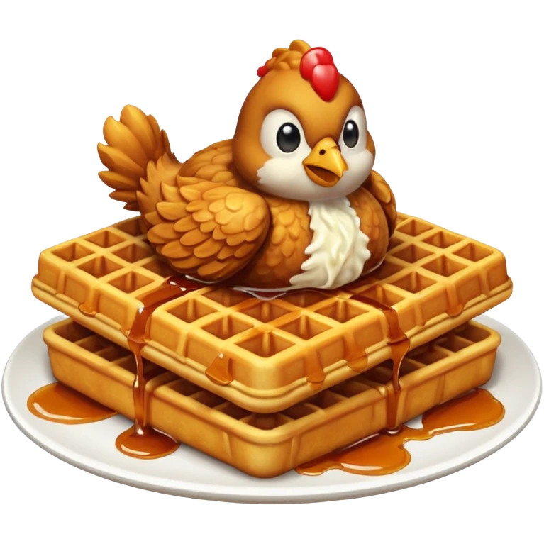Chicken & waffles emoji