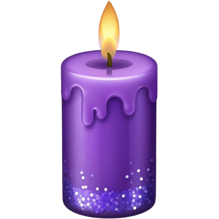 glitter purple candle emoji