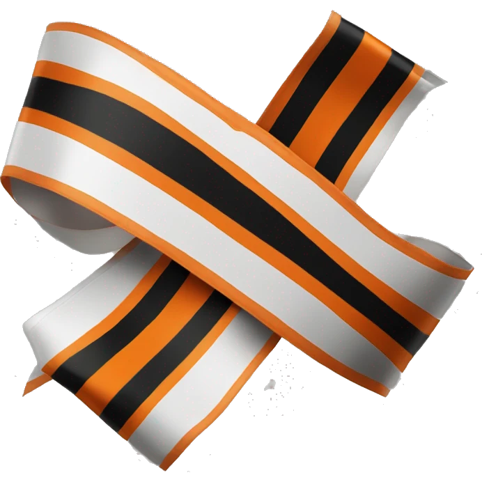 St. George's ribbon black and orange z emoji