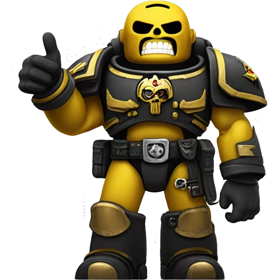 Warhammer 40k yellow space marine Thumbs up emoji