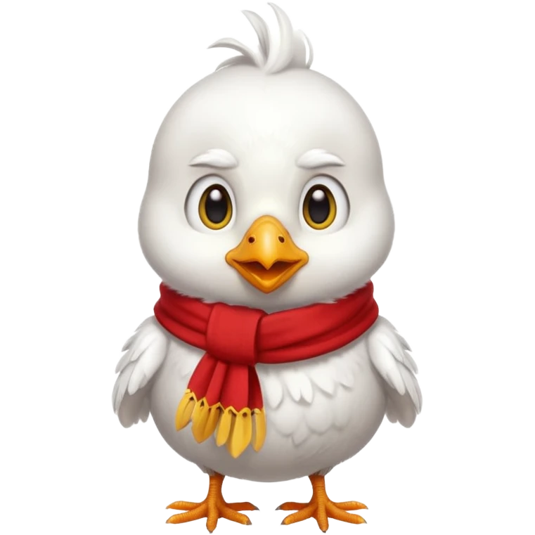 cute small chicken with scarf emoji