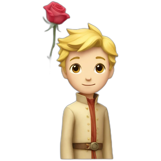 Le petit prince et sa rose emoji