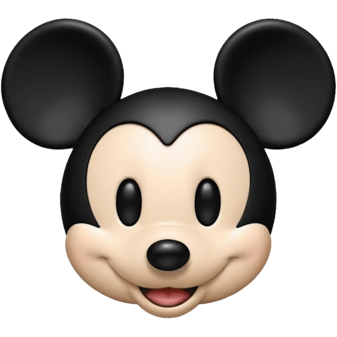 mickey mouse head black emoji