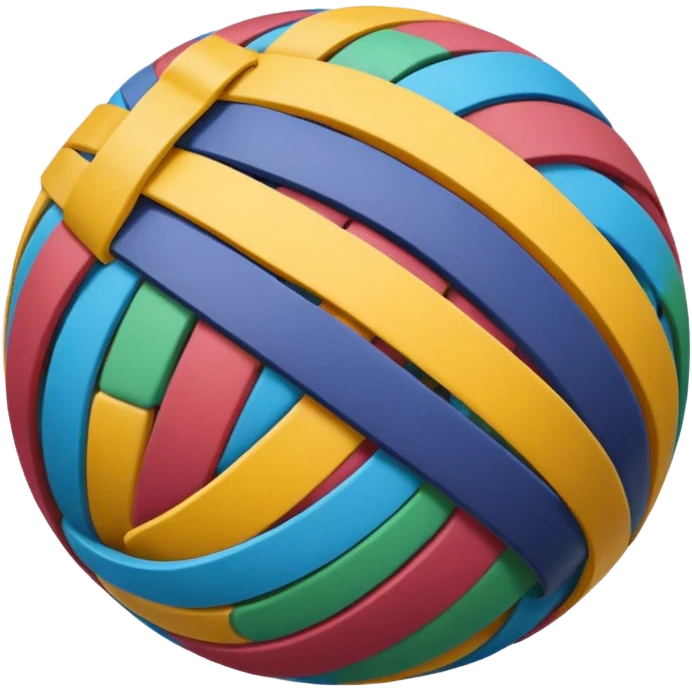 A Rubber Band Ball. emoji
