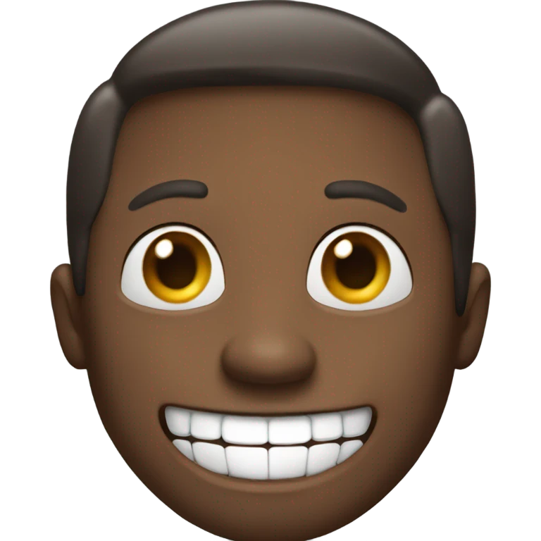 Man with freakishly big smile  emoji